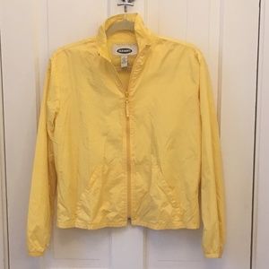 Yellow rain jacket